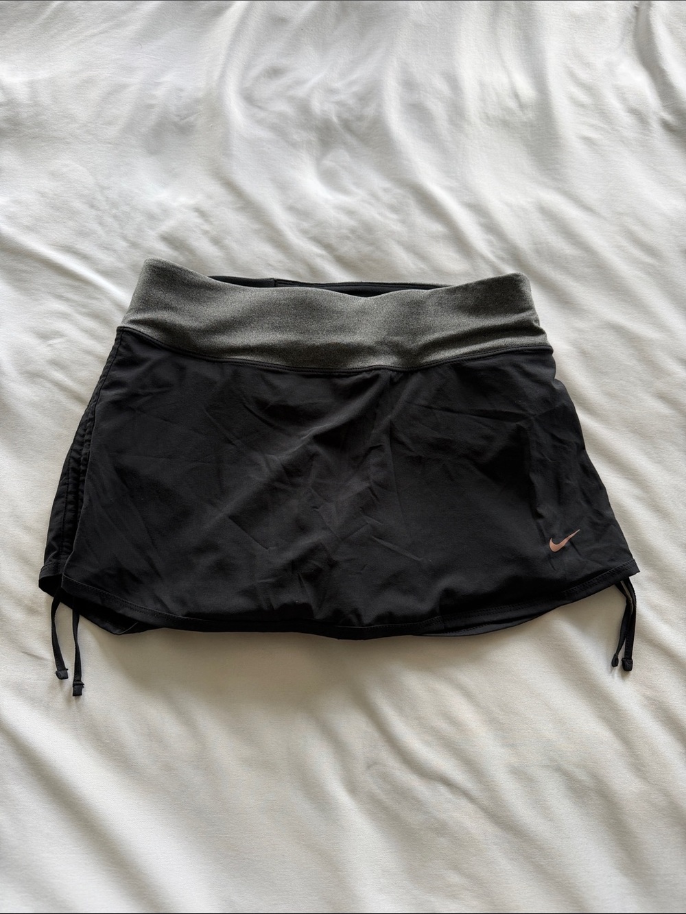 Nike Women's Black Athletic Skort with Gray Waistband